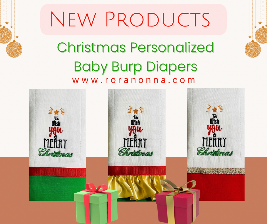 Soft & Stylish Baby Burp Diapers with Custom Name