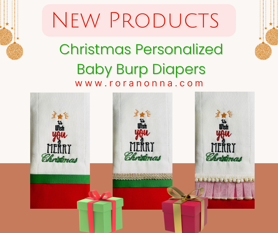 Soft & Stylish Baby Burp Diapers with Custom Name