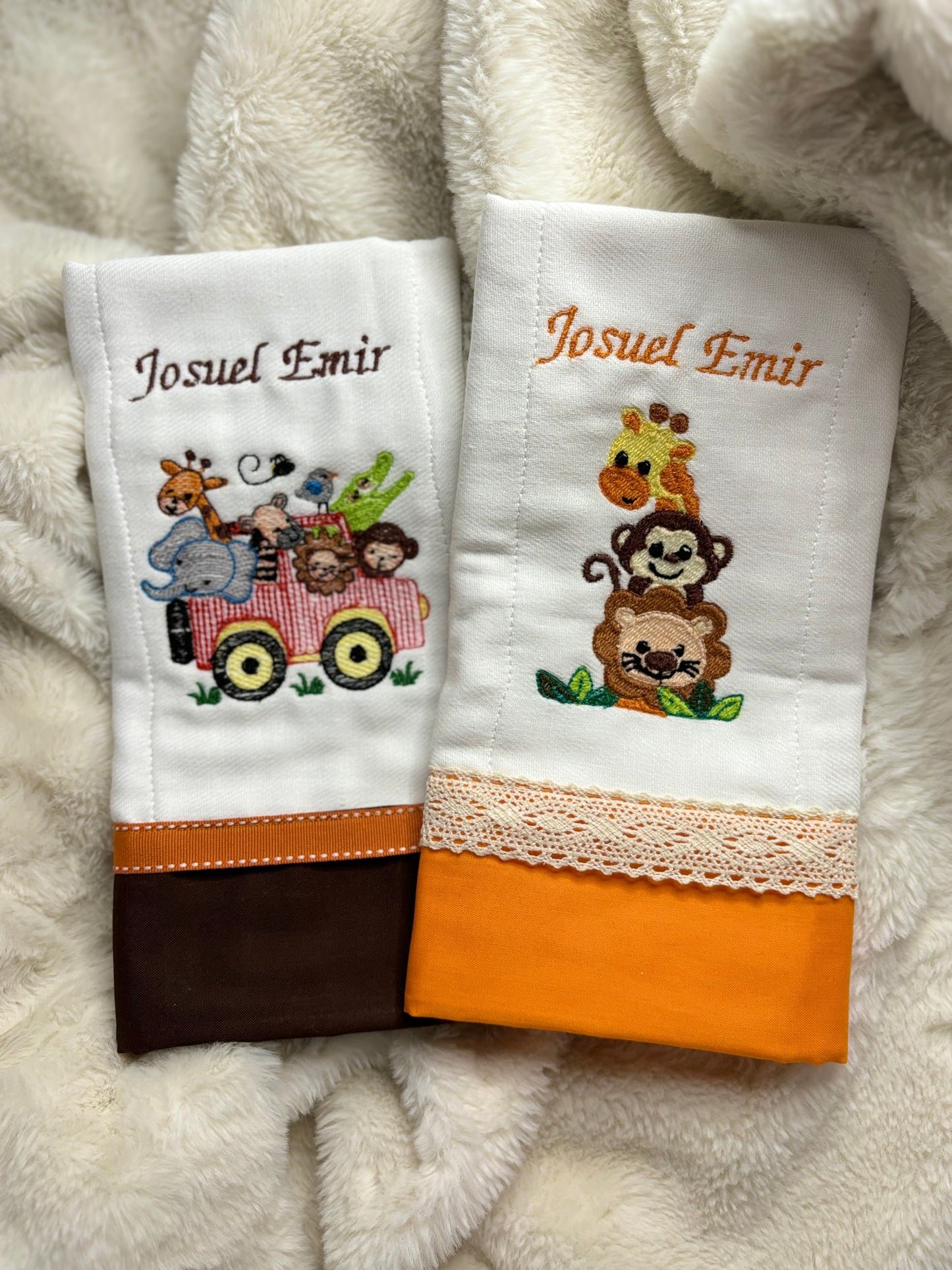 Soft & Stylish Baby Burp Diapers with Custom Name