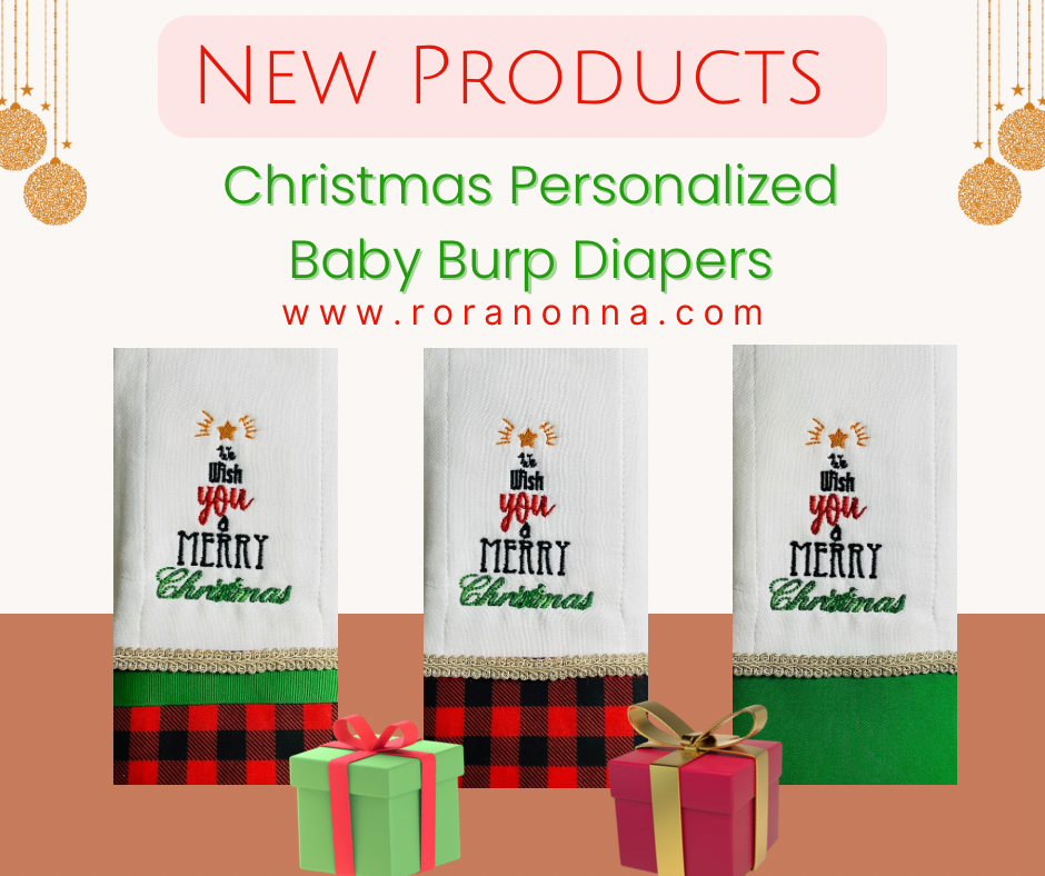 Soft & Stylish Baby Burp Diapers with Custom Name