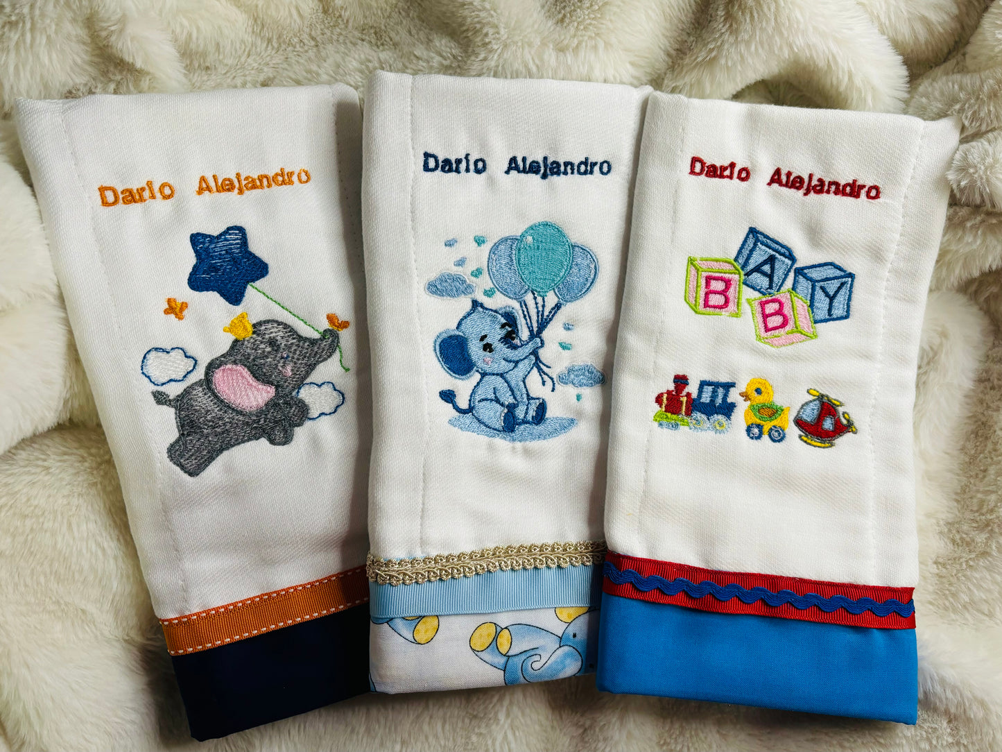 Soft & Stylish Baby Burp Diapers with Custom Name