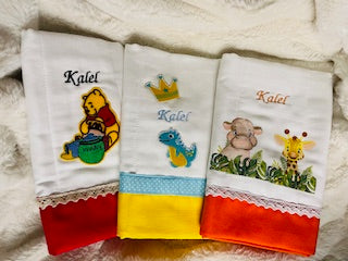 Soft & Stylish Baby Burp Diapers with Custom Name