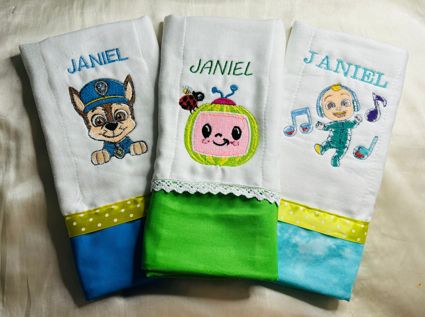 Soft & Stylish Baby Burp Diapers with Custom Name